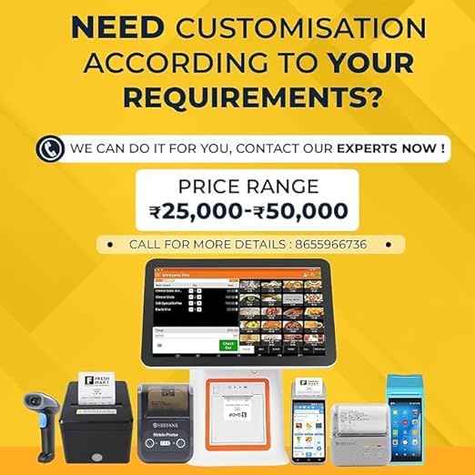 Android POS Billing Machine, Electronic Terminal (8 inch Screen)