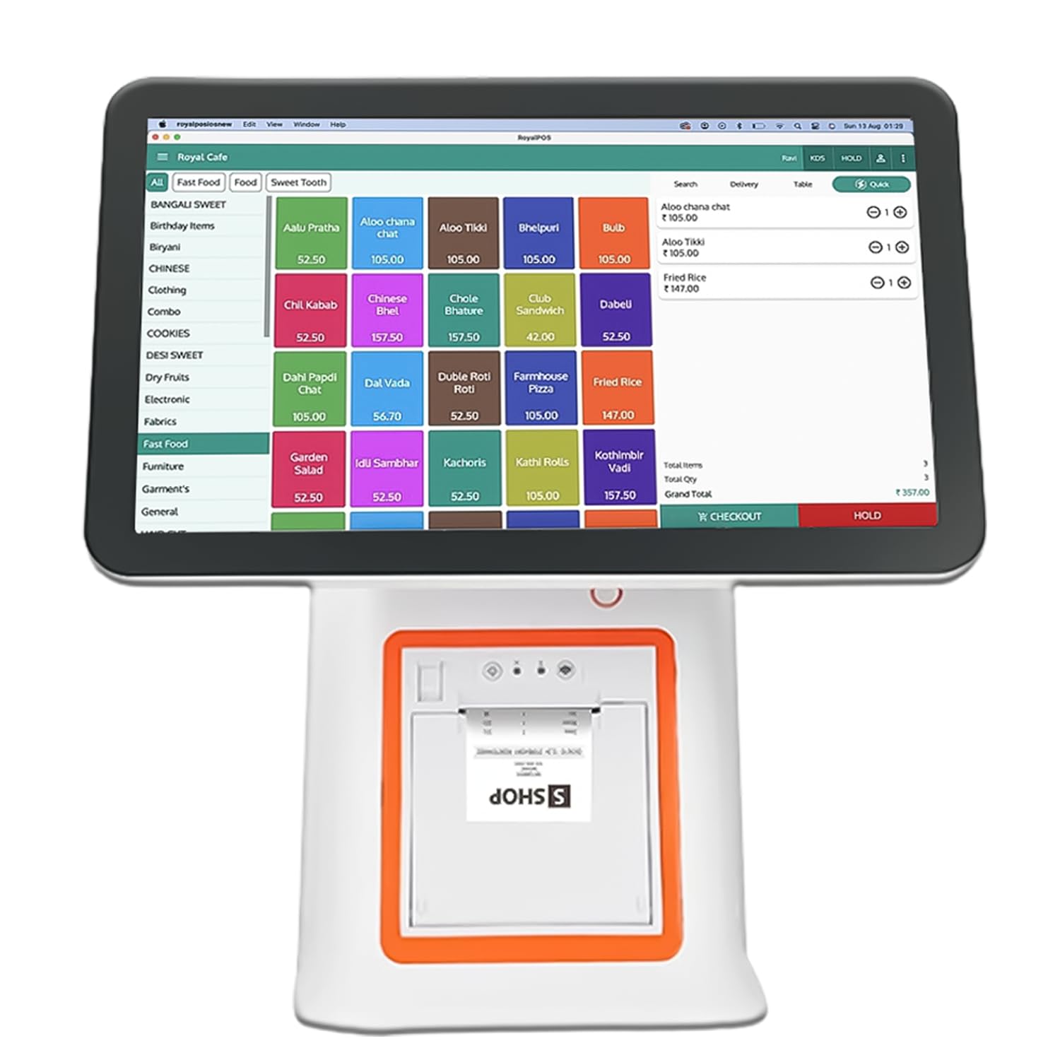 POSIFLOW Touch POS with 58mm Printer | Please Contact Customer Care for Virtual Demo Before Placing The Order