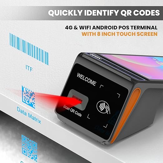 Android POS Billing Machine, Electronic Terminal (8 inch Screen)