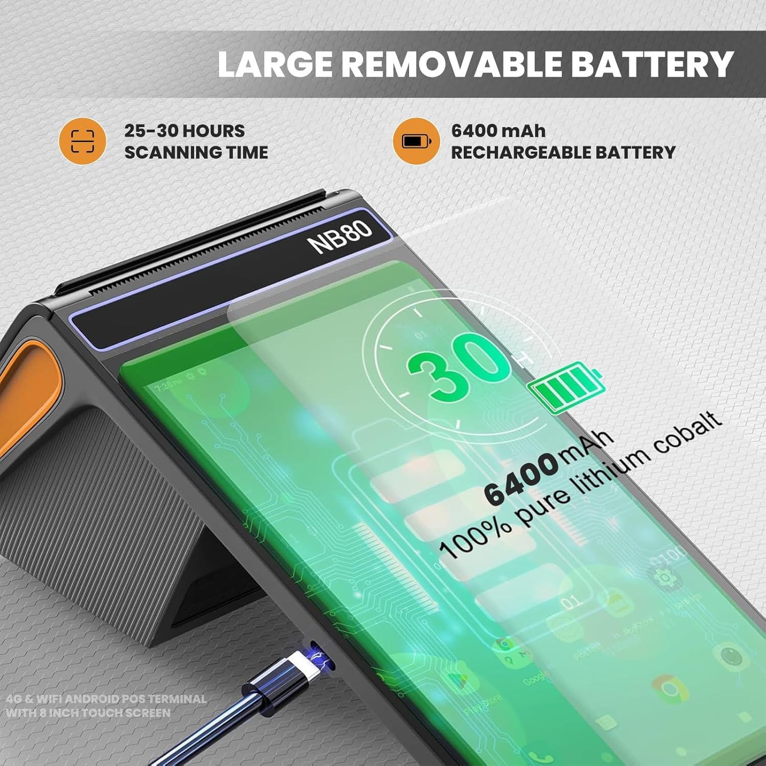 Android POS Billing Machine, Electronic Terminal (8 inch Screen)