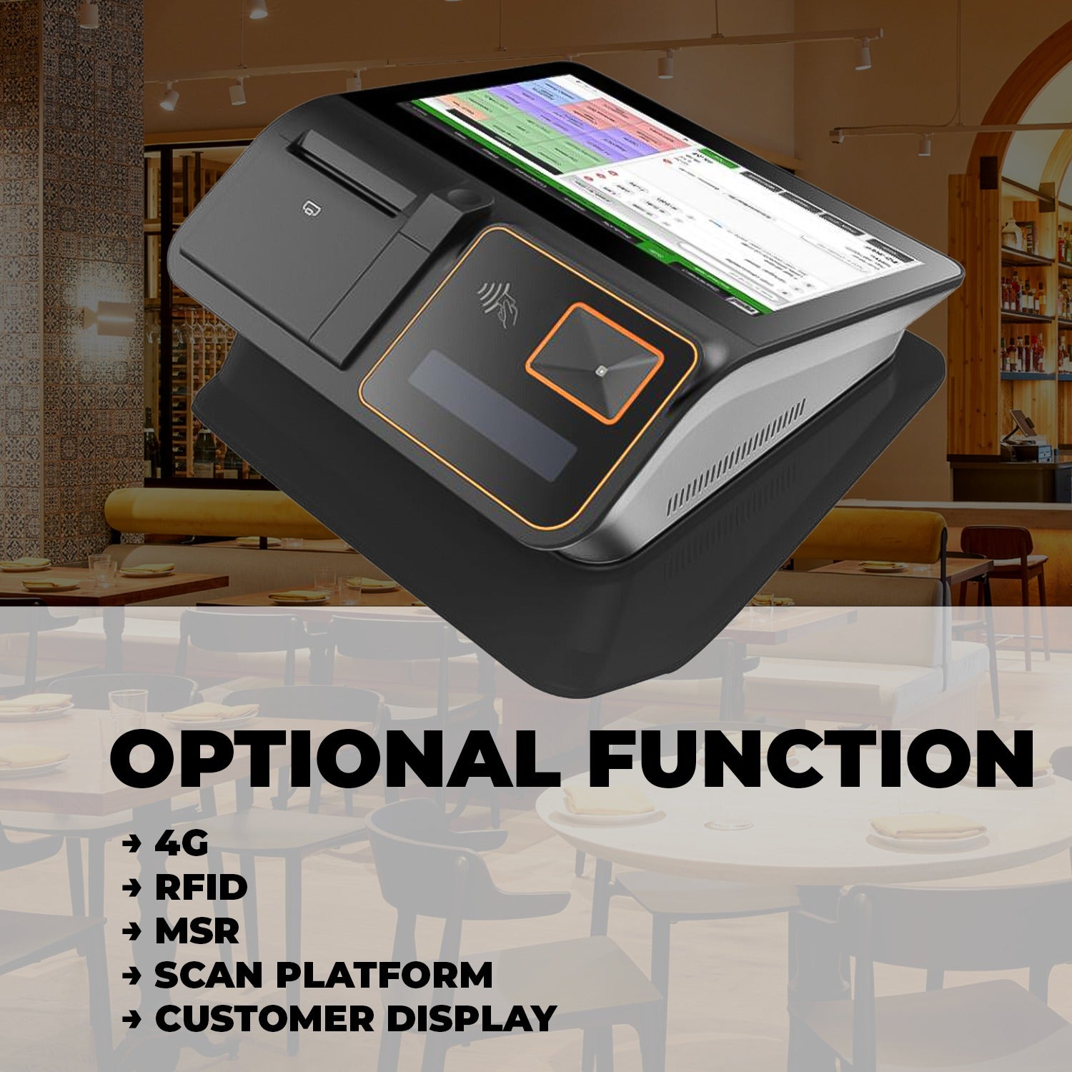 1.6” All-in-One Windows POS Machine with 80mm Printer & Billing Software