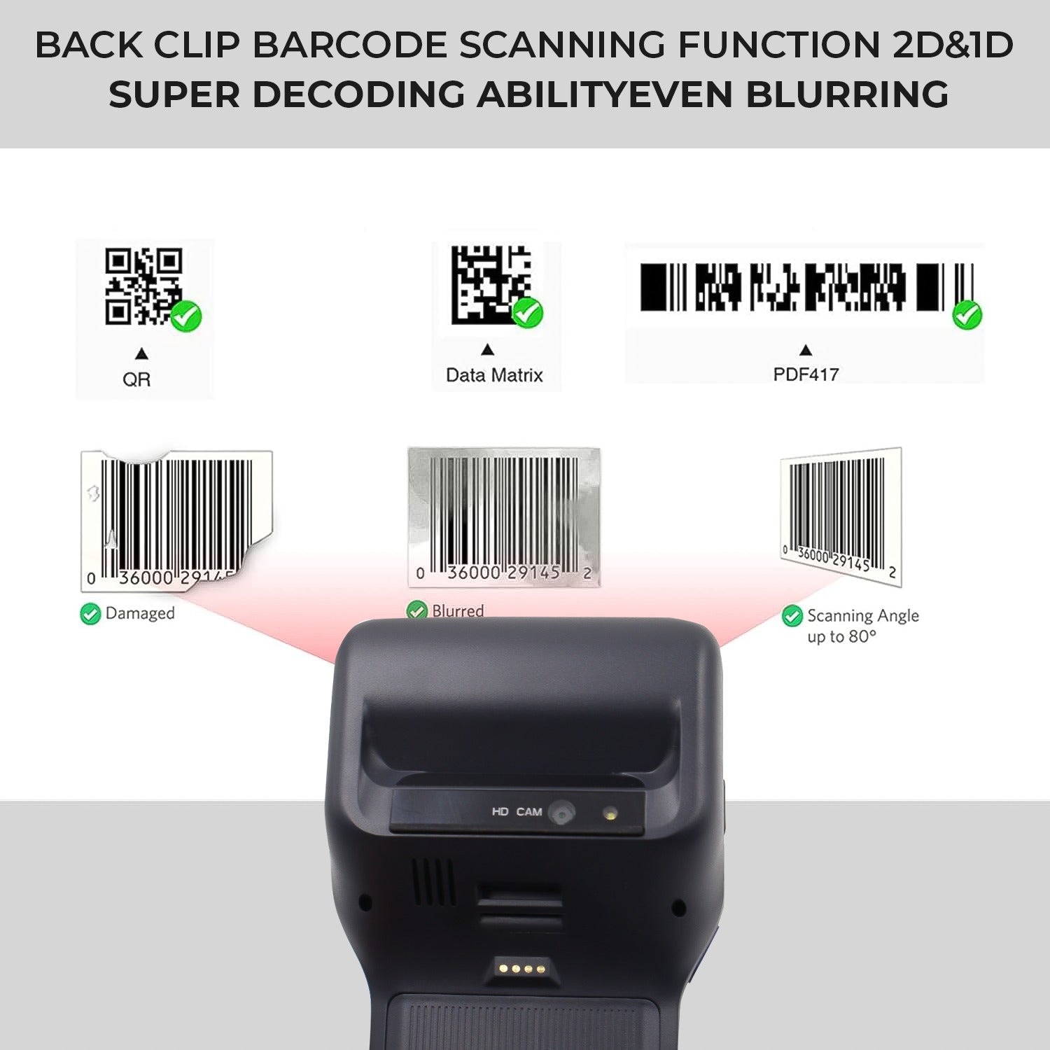 Handheld POS Machine with 80mm Thermal Printer & Android Touch Screen