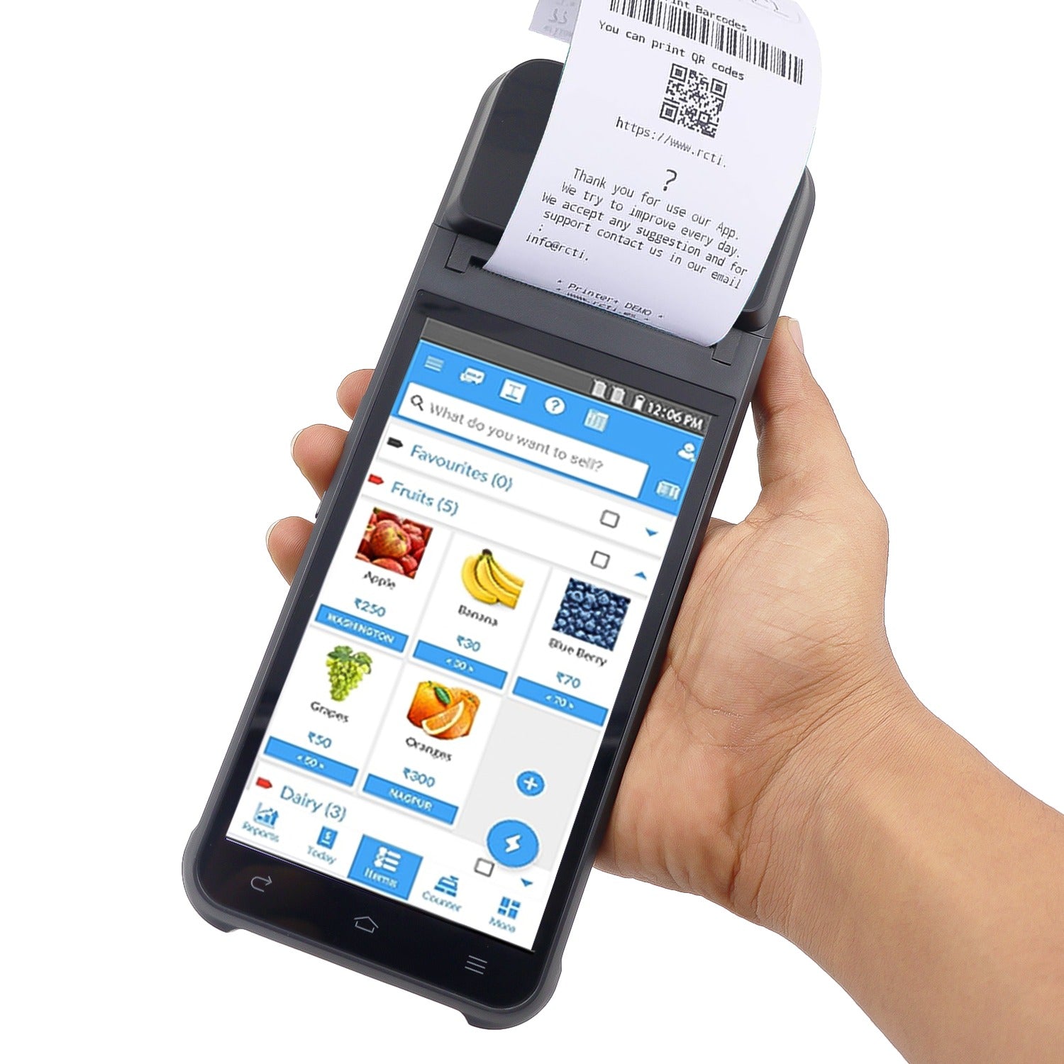 Handheld POS Machine with 58mm Thermal Printer & Android Touch Screen