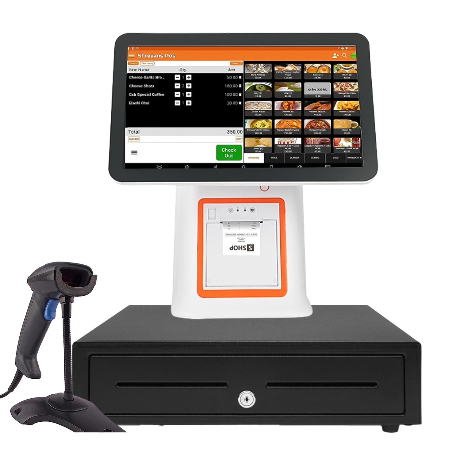 15.6 Inch Touch POS Machine with Free Billing Software & 80mm Printer – Perfect POS Solution for Retail & Restaurants