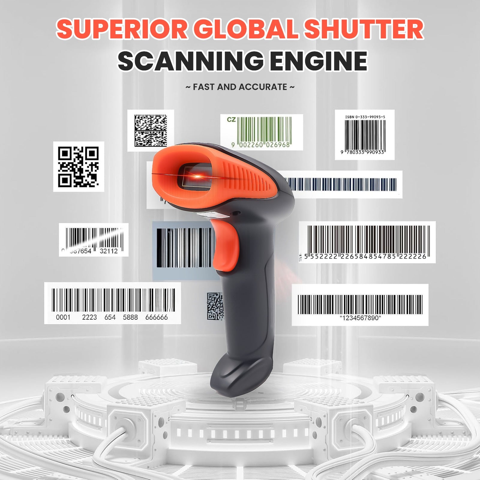 Wireless Bluetooth POS Scanner | 1D & 2D Barcode Reader