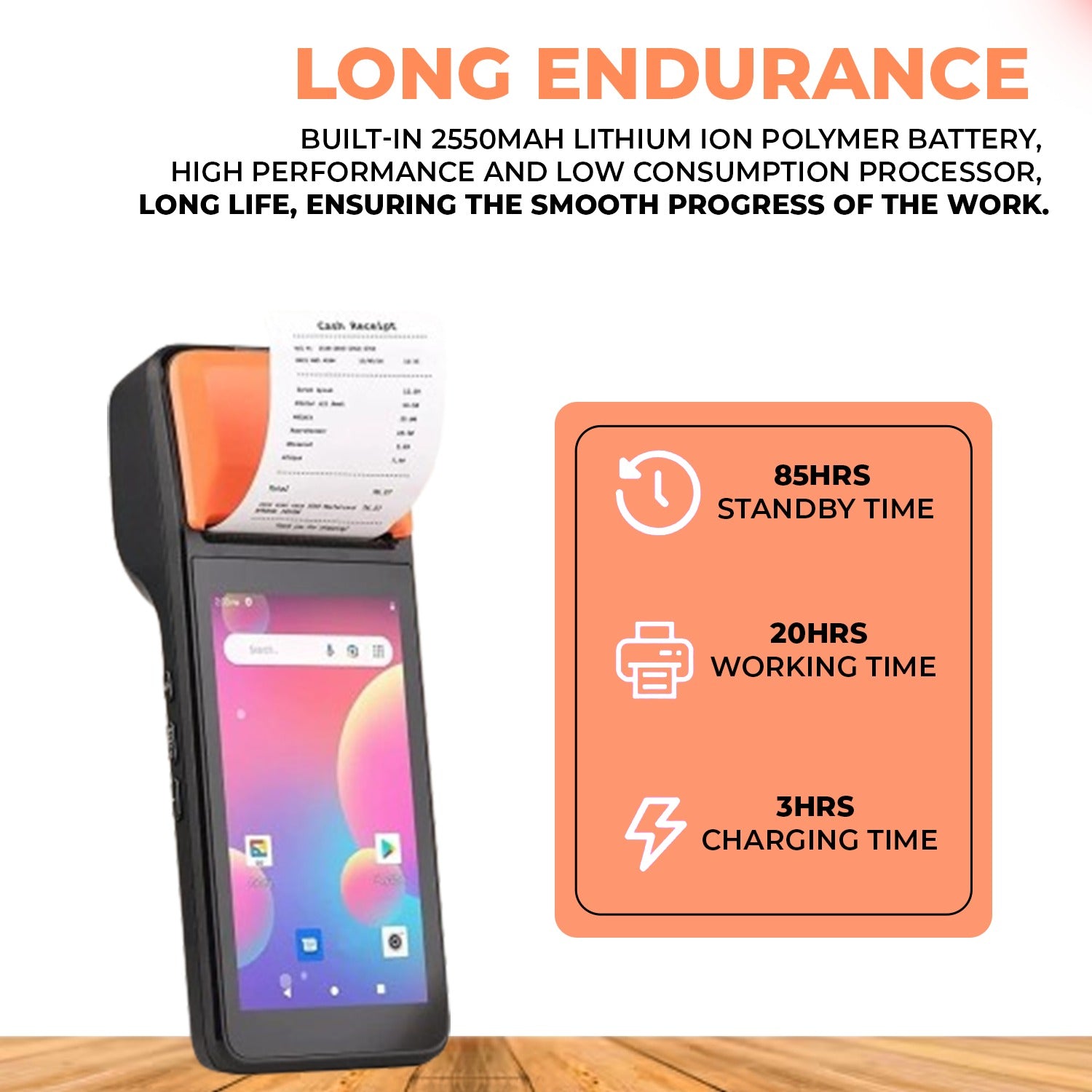 Handheld Touch POS Machine | Free Billing Software & Thermal Printer