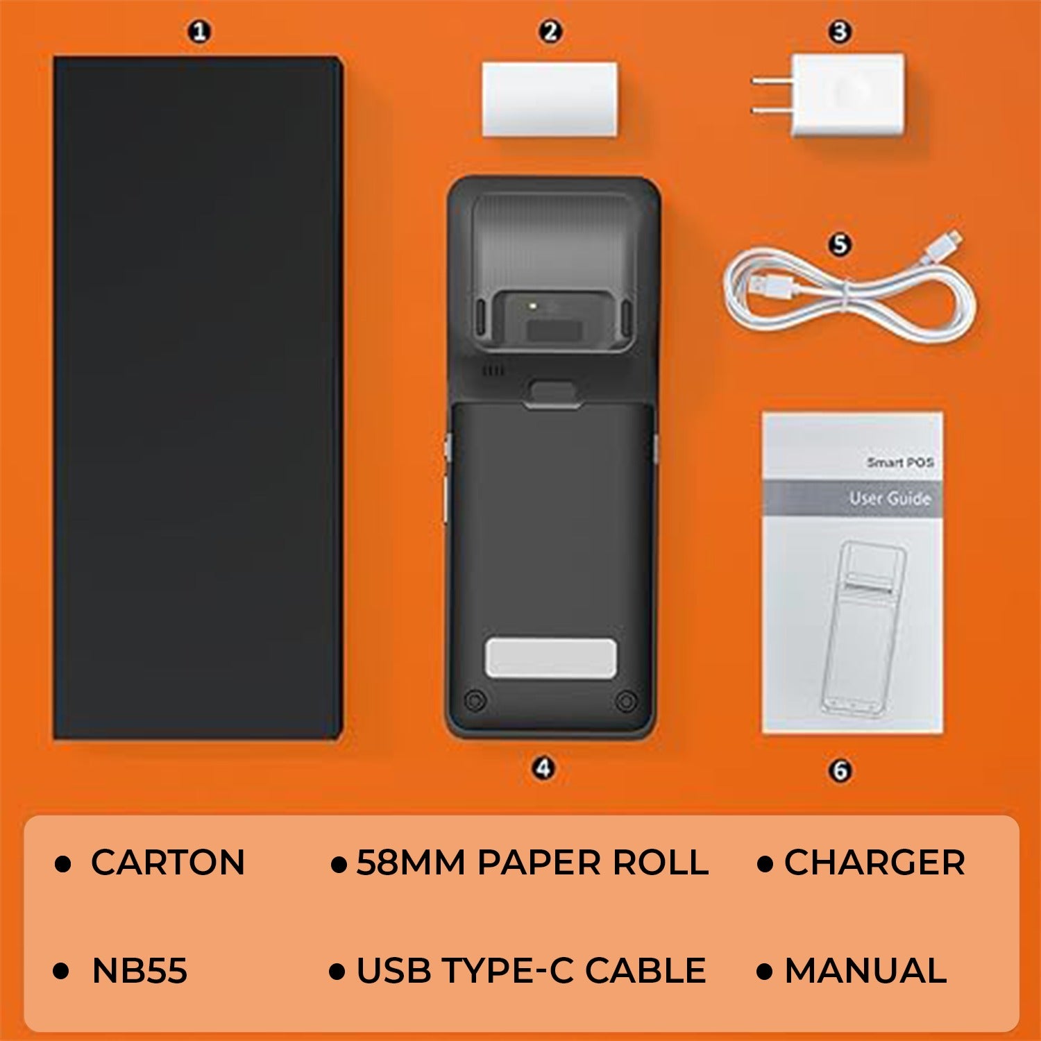 Handheld Touch POS Machine | Free Billing Software & Thermal Printer