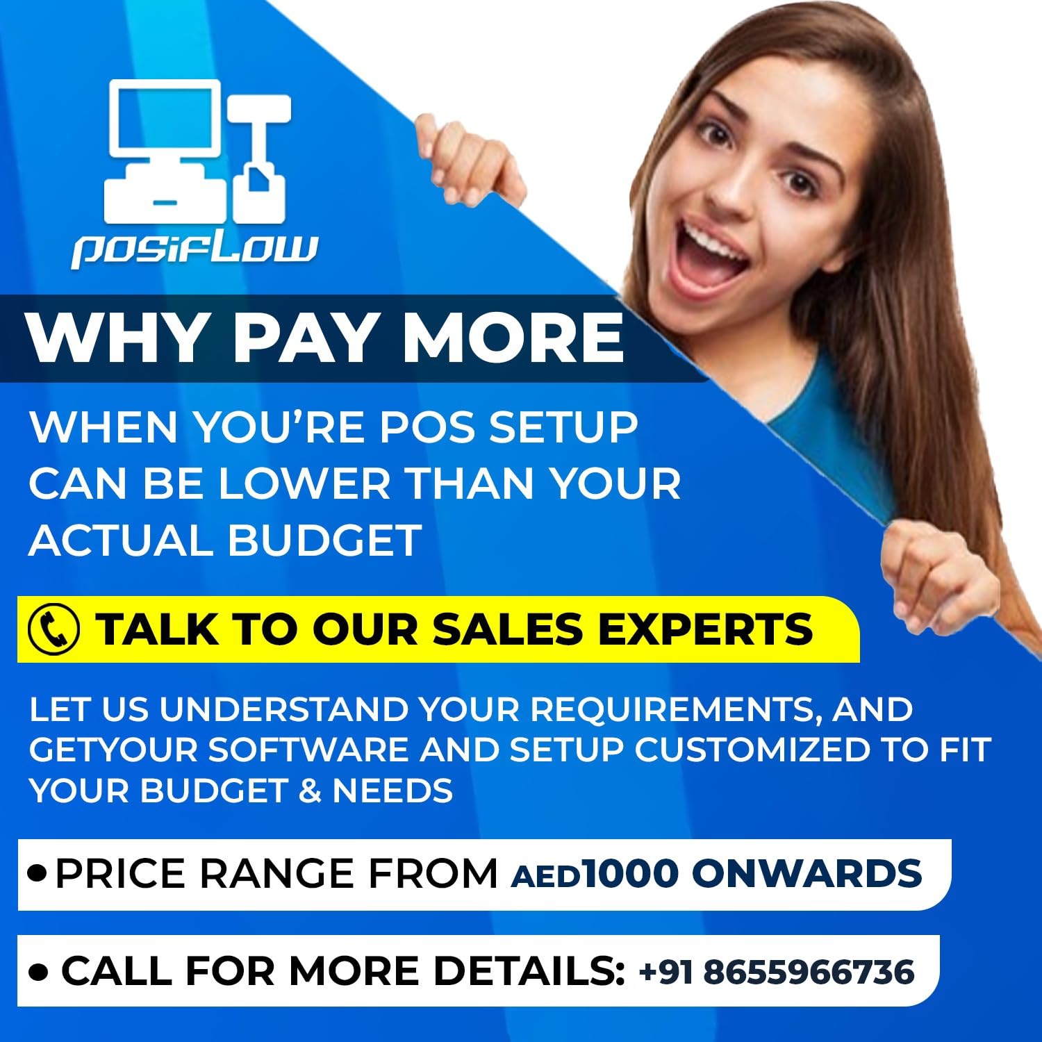 POSIFLOW Touch POS with 58mm Printer | Please Contact Customer Care for Virtual Demo Before Placing The Order